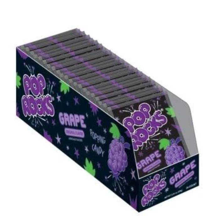 Pop Rocks Grape Candy Packs - 24ct Box