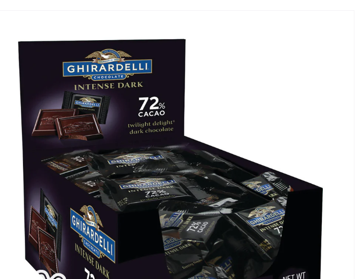 Ghirardelli Intense 72% Cacao Dark Chocolate Squares - 55ct Bulk