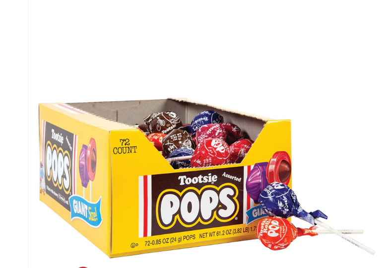 Giant Tootsie Pops Lollipops - 72ct